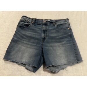 Denizen from Levi's Women's *30 Vintage High-Rise RawHem Denim Shorts Blue